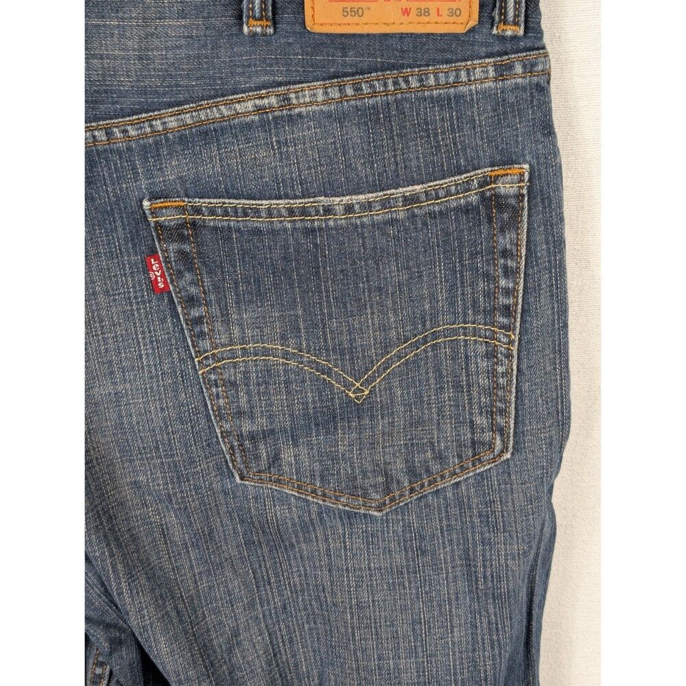 Levi's 550 Relaxed Fit Tapered Leg Jeans Blue Men's Size 38x30 - Picture 10 of 14